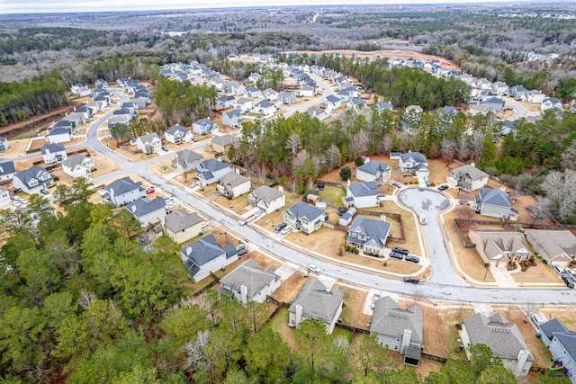 aerial view with a residential view