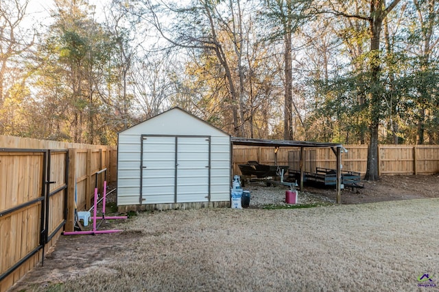 view of outdoor structure