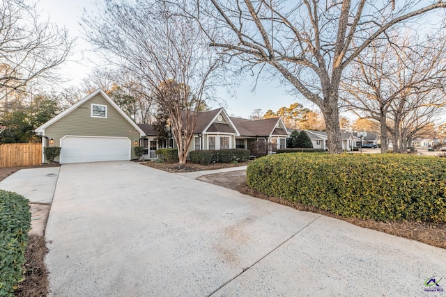 view of front of house featuring a garage