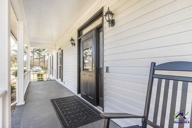 view of doorway to property