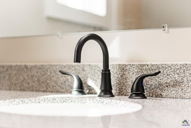 room details featuring tasteful backsplash and sink