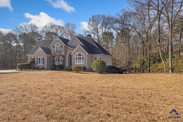 view of property with a front yard