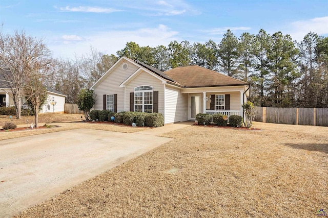 view of front of house with a porch