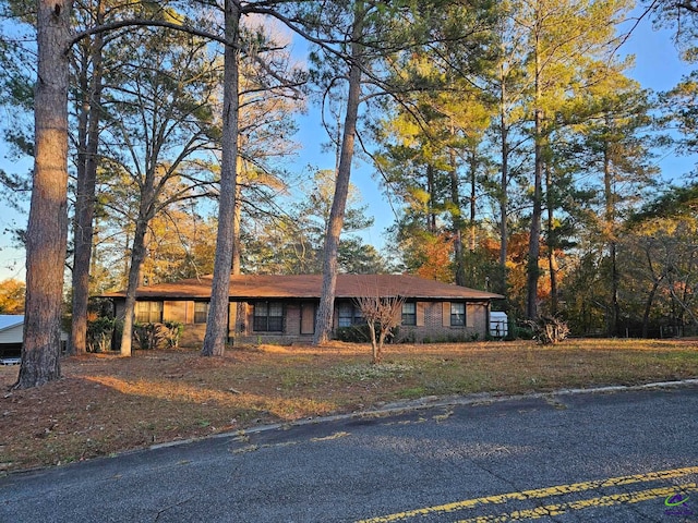 view of single story home