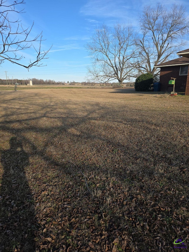 view of yard featuring a rural view