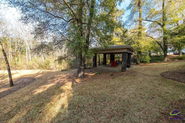 view of yard featuring a gazebo