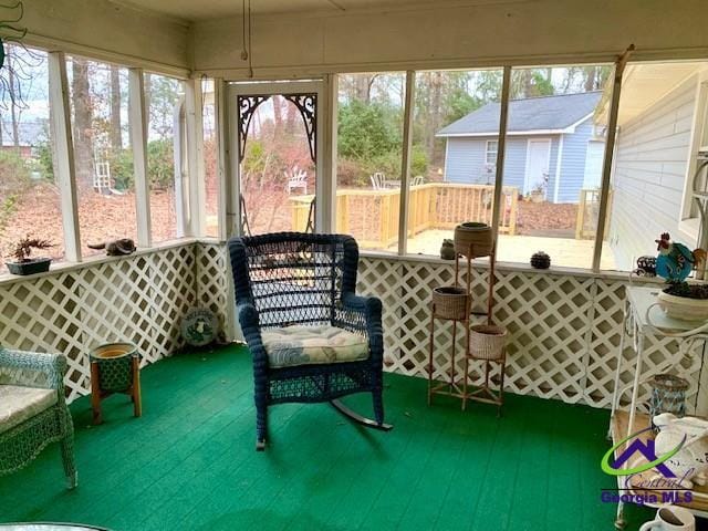 view of sunroom / solarium