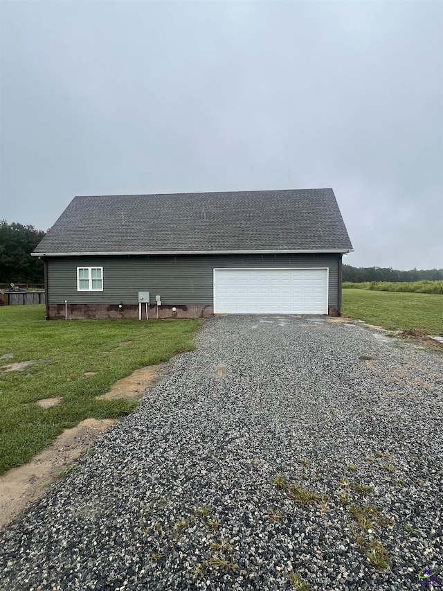 view of property exterior featuring a yard