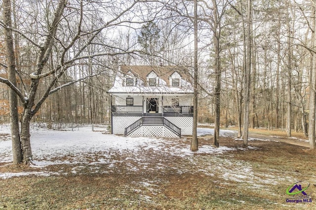 view of front of house featuring a porch