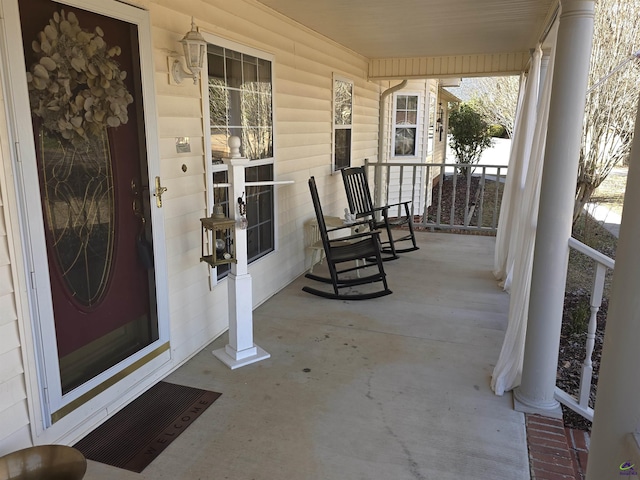 view of patio / terrace featuring covered porch