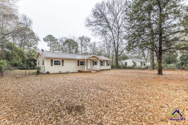 view of ranch-style home