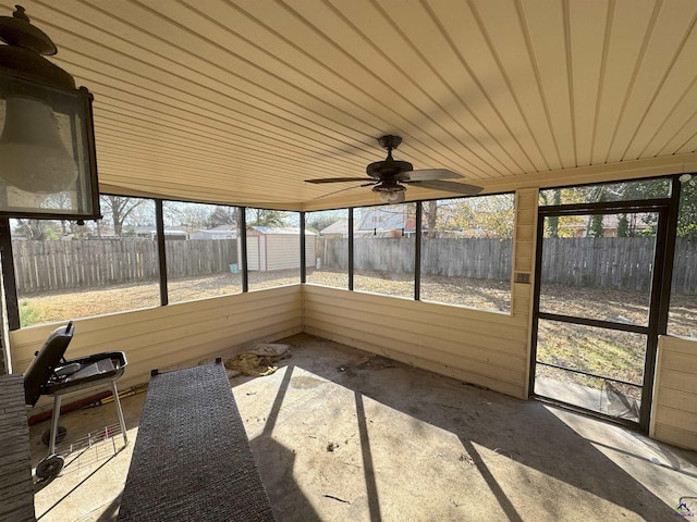 view of sunroom