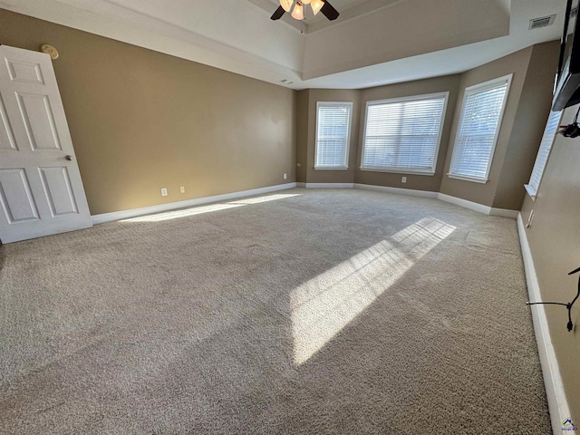 306 Lovorn Cir, Warner Robins, GA 31088 - empty room featuring light colored carpet, ceiling fan, and baseboards