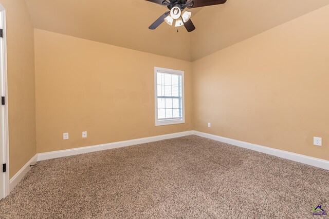 105 Reflection Dr, Bonaire, GA 31005 - carpeted empty room featuring ceiling fan and vaulted ceiling