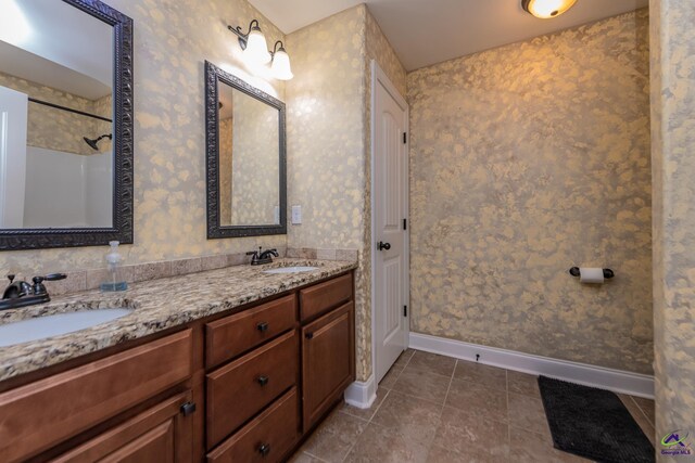 105 Reflection Dr, Bonaire, GA 31005 - bathroom with vanity and tile patterned flooring