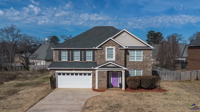 105 Reflection Dr, Bonaire, GA 31005 - view of front of property featuring a garage and a front lawn