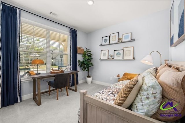 view of carpeted bedroom