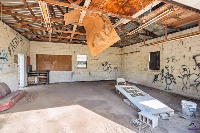 miscellaneous room featuring concrete flooring