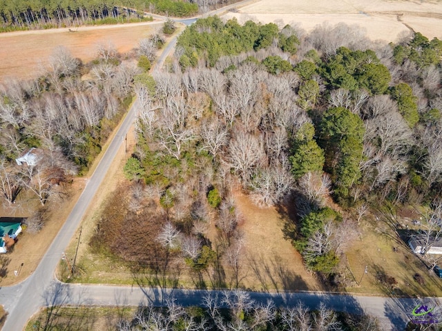 aerial view featuring a rural view