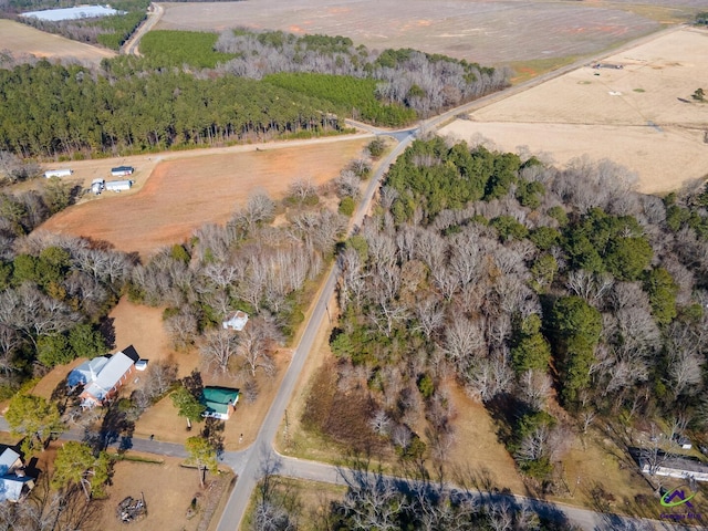 bird's eye view with a rural view