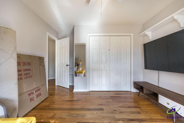 interior space featuring dark hardwood / wood-style floors