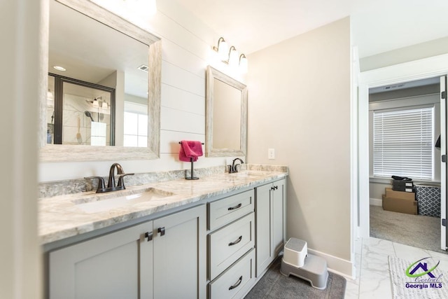 bathroom with vanity