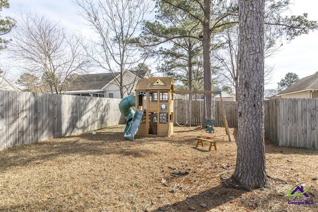 view of jungle gym