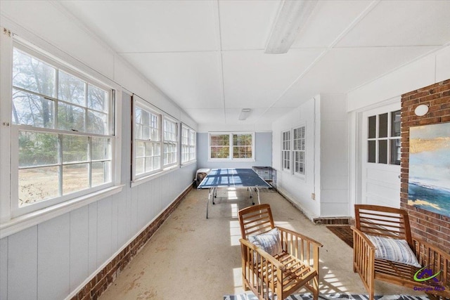 view of sunroom