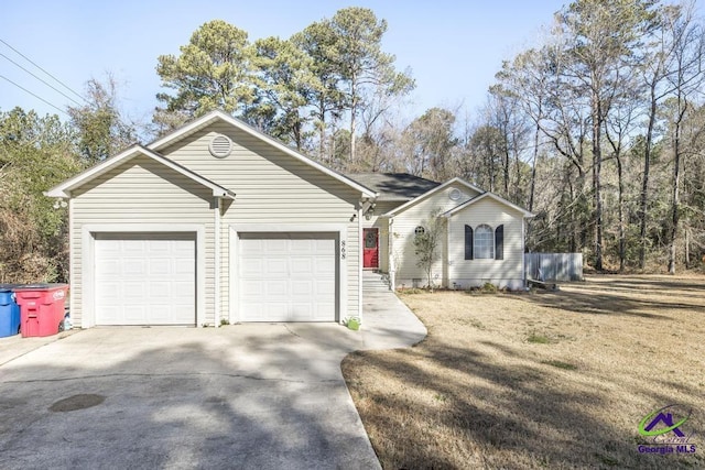 ranch-style house with a garage