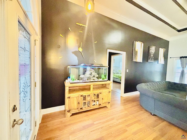 interior space featuring light wood-type flooring