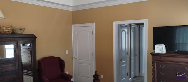 bedroom featuring crown molding