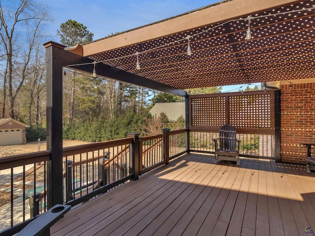 view of wooden deck