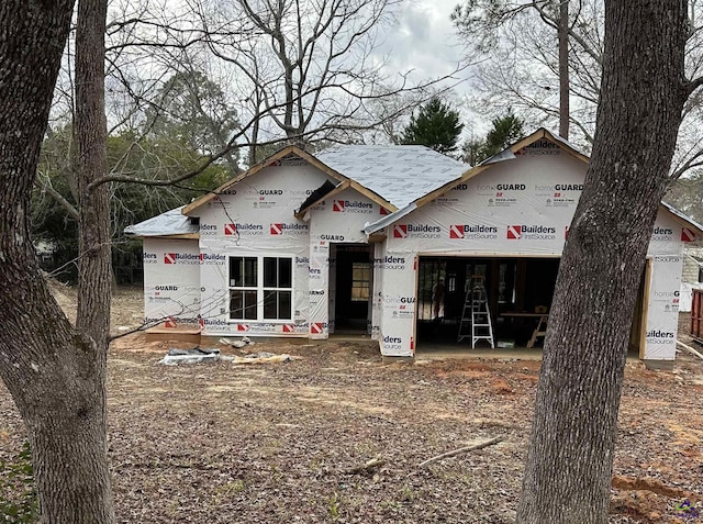 view of unfinished property