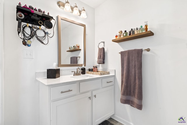 bathroom featuring vanity