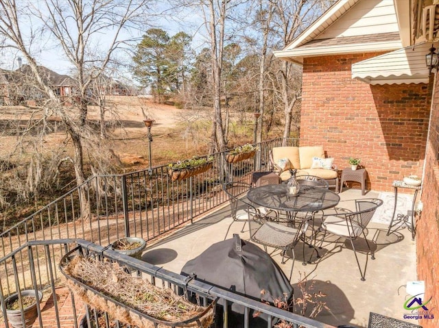 view of patio / terrace featuring an outdoor living space