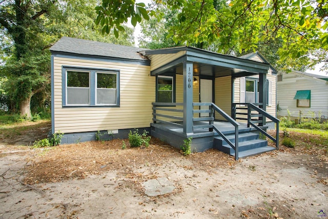 view of front of home with a porch