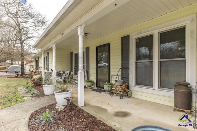 view of patio / terrace featuring a porch