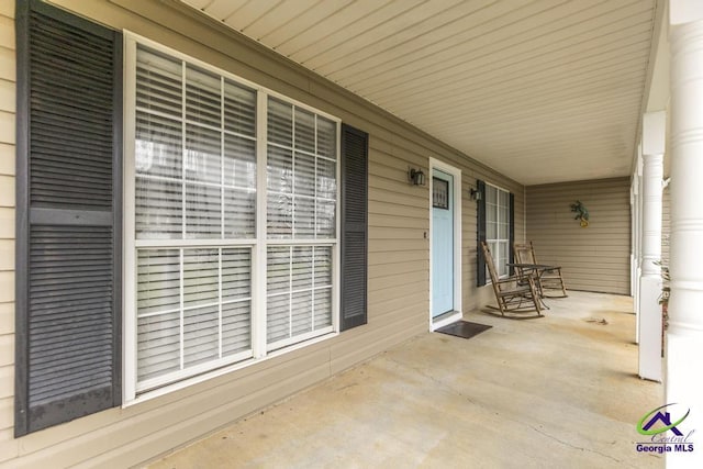 view of patio with covered porch