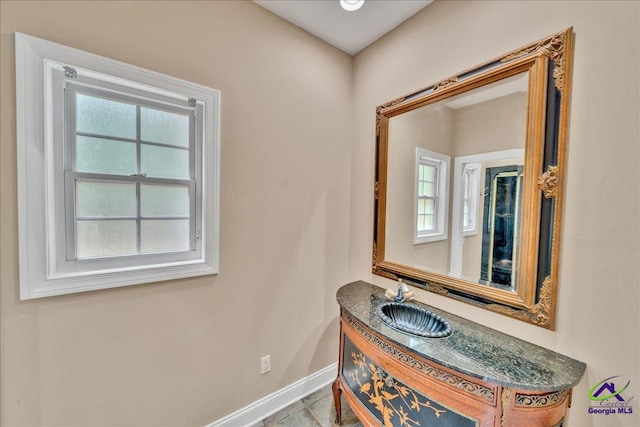 bathroom featuring vanity