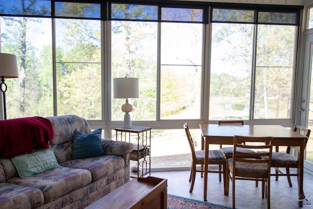 view of sunroom