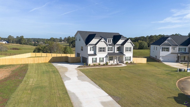 view of front of property with a front yard