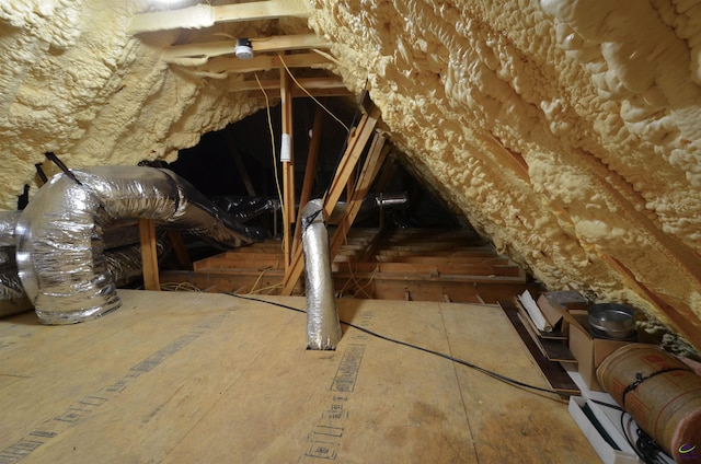 view of attic