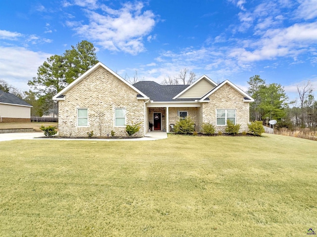 craftsman-style house with a front lawn