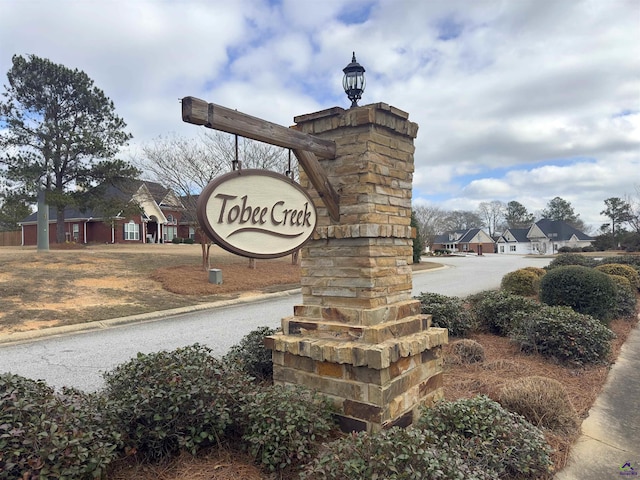 view of community sign