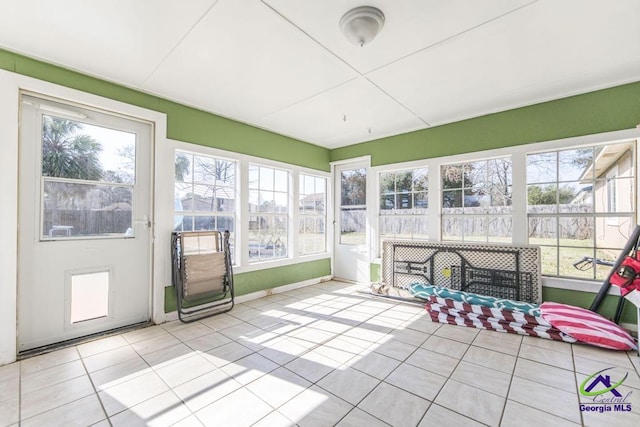 view of sunroom / solarium