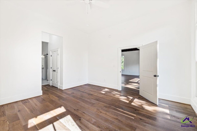 interior space featuring dark wood-type flooring