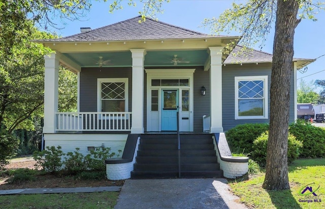 view of front of house featuring covered porch