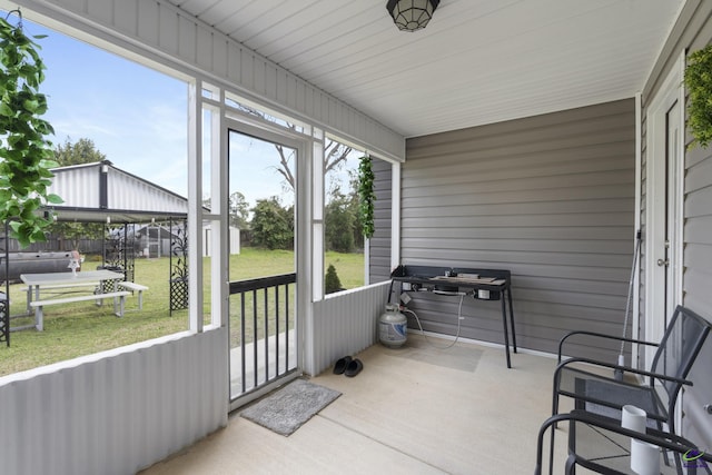 view of sunroom / solarium