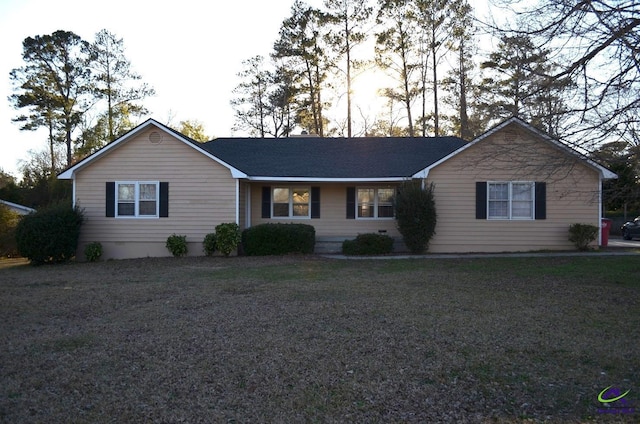 view of single story home