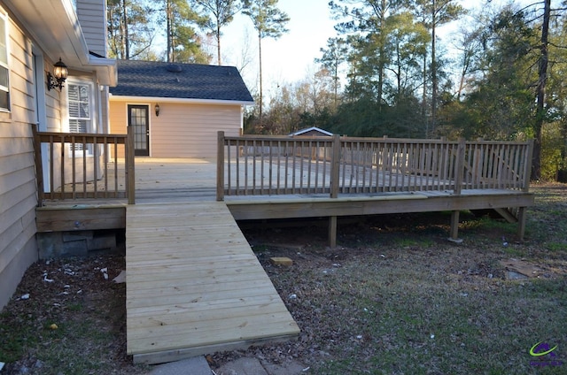 view of wooden terrace